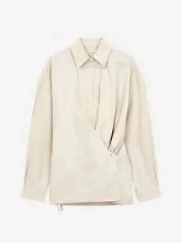 Dry Silk Straight Collar Twist Shirt Cream - LEMAIRE - BALAAN 2