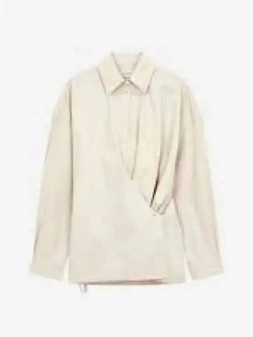 Officer Collar Twisted Shirt Cream - LEMAIRE - BALAAN 1