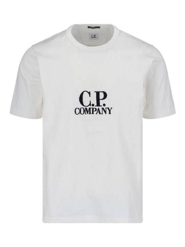 Logo Short Sleeve T-Shirt White - CP COMPANY - BALAAN 2