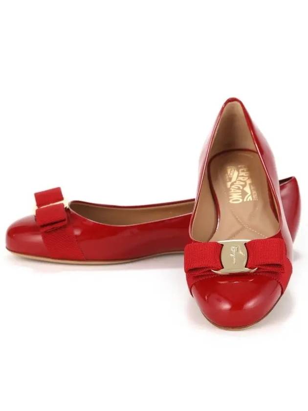 Women’s Varina Bellet Flats Red - SALVATORE FERRAGAMO - BALAAN 4