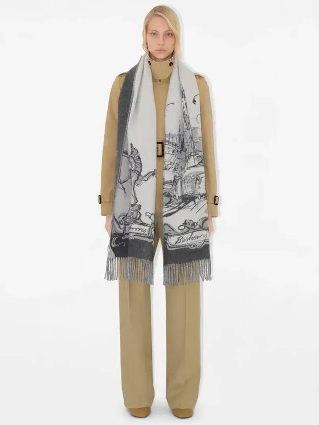 Westminster Cashmere Scarf Grey - BURBERRY - BALAAN 5