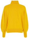 Azra Logo Half Zip Up Knit Top Yellow - ISABEL MARANT - BALAAN 4