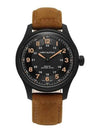 Khaki Field Titanium Leather Watch Black - HAMILTON - BALAAN 2