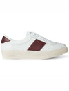 Bannister Leather Low Top Sneakers White Brown - TOM FORD - BALAAN 1