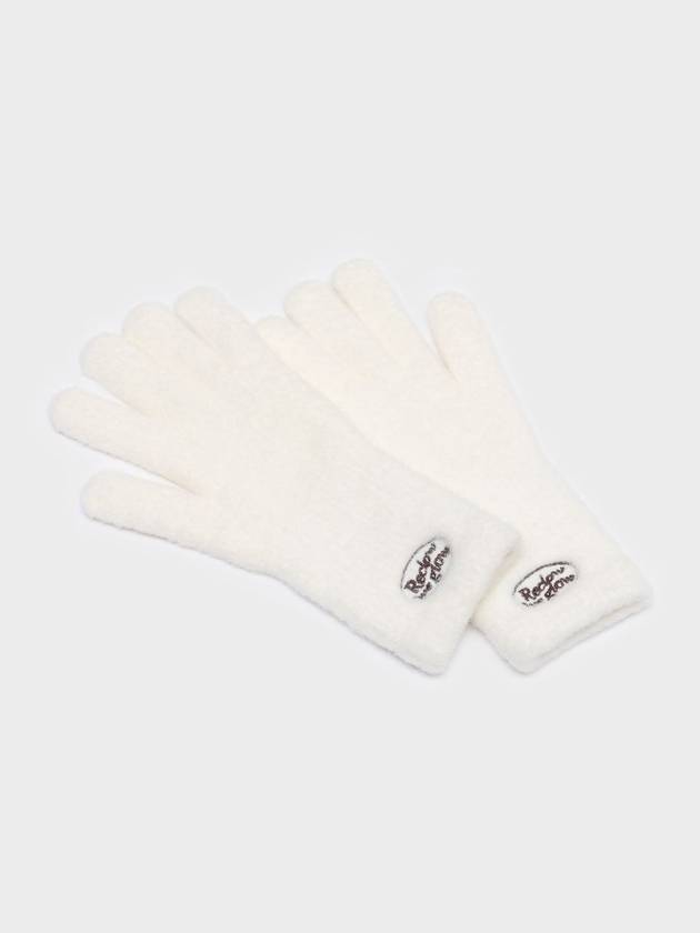 FLUFFY LOGO GLOVE WHITE - RECLOW - BALAAN 2