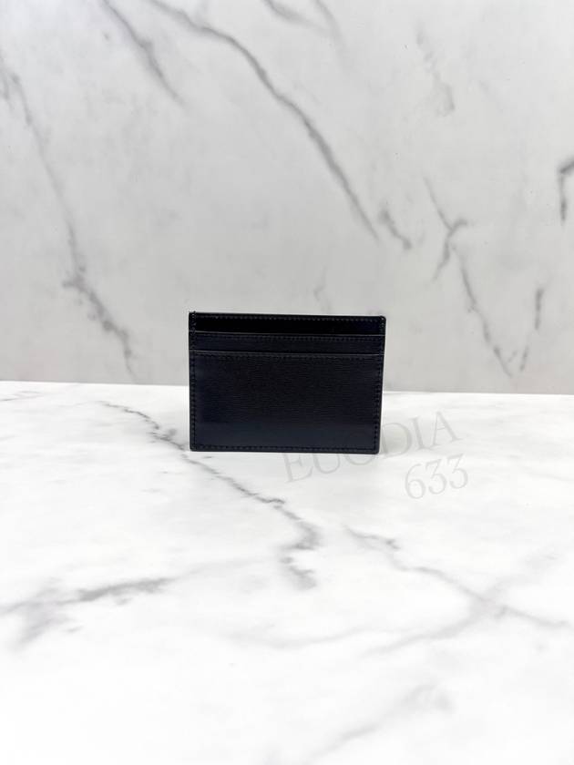 Tiny Monogram Shiny Leather Card Case Black - SAINT LAURENT - BALAAN 4