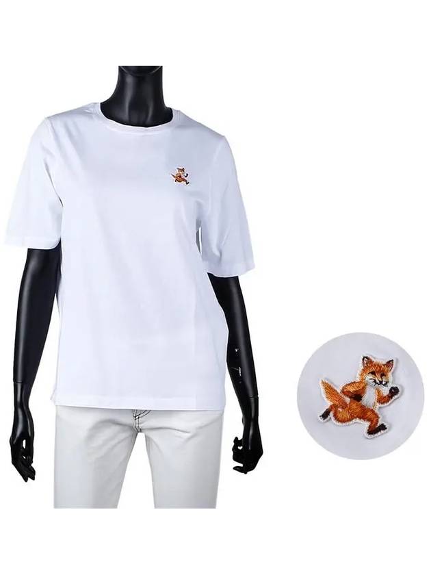 Speedy Fox Patch Comfort Short Sleeve T Shirt White - MAISON KITSUNE - BALAAN 2