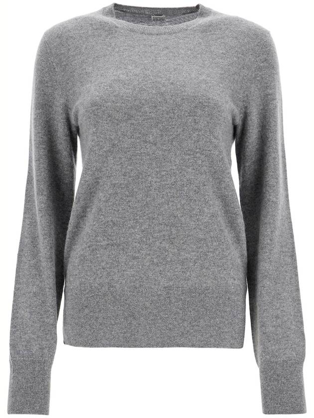 asymmetrical grey mÃlange cashmere sweater - TOTEME - BALAAN 1