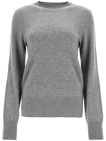 asymmetrical grey mÃlange cashmere sweater - TOTEME - BALAAN 1