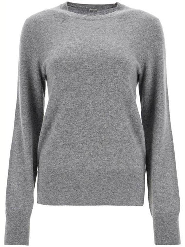 asymmetrical grey mÃlange cashmere sweater - TOTEME - BALAAN 1