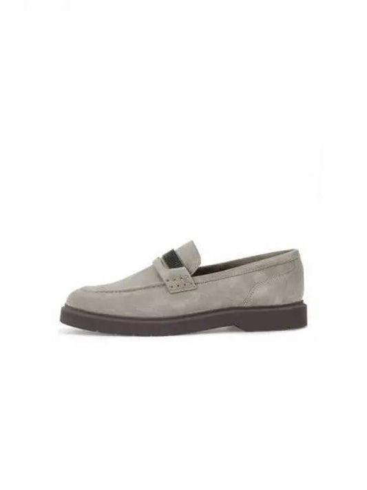 Women s Monili Suede Penny Loafer Gray 270248 - BRUNELLO CUCINELLI - BALAAN 1