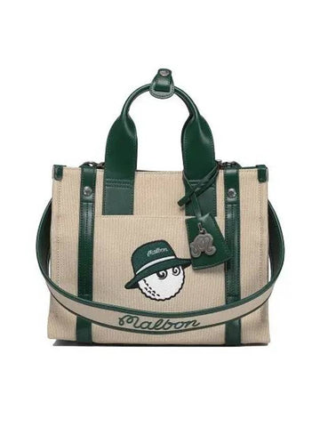 Women s Canvas Tote Pouch GREEN WOMAN - MALBON GOLF - BALAAN 1