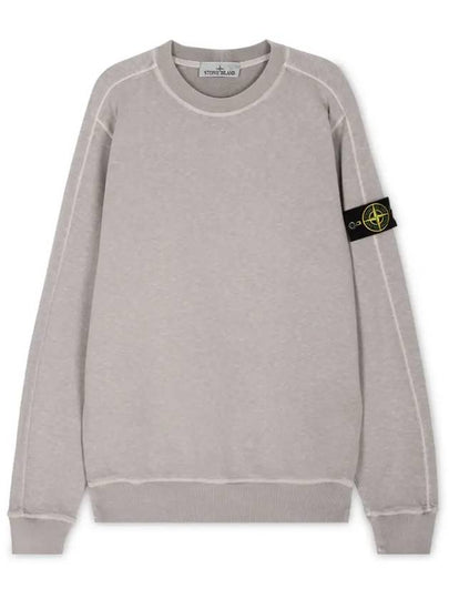 Garment Dyed Malfile Crewneck Sweatshirt Grey Heather - STONE ISLAND - BALAAN 2