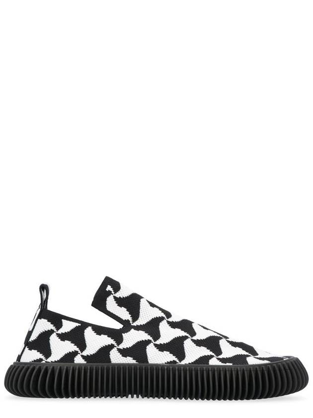 Ripple Triangle Pattern Slip-Ons Black White - BOTTEGA VENETA - BALAAN 2