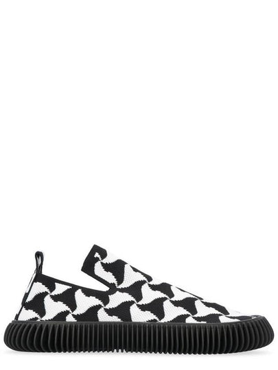 Ripple Triangle Pattern Slip-Ons Black White - BOTTEGA VENETA - BALAAN 2