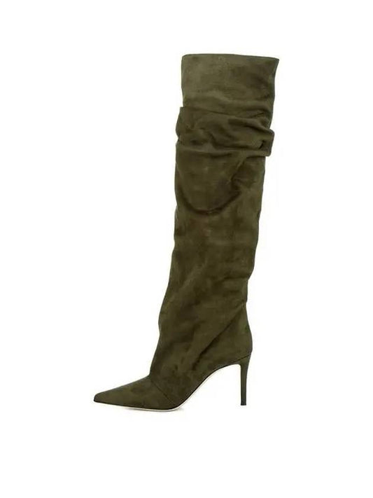 WOMEN BRAQUEL Suede Long Boots Green 271069 - GIUSEPPE ZANOTTI - BALAAN 1