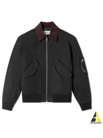 Classic Cotton Bomber Jacket Black - LOEWE - BALAAN 2