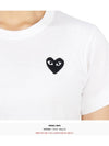 Women's Small Black Wappen Short Sleeve T-Shirt P1 T063 2 White - COMME DES GARCONS PLAY - BALAAN 9