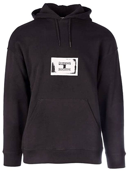 Square Patch Logo Hoodie Black - GIVENCHY - BALAAN 1