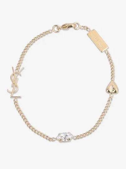 Opyum Heart Chain Bracelet Gold - SAINT LAURENT - BALAAN 2