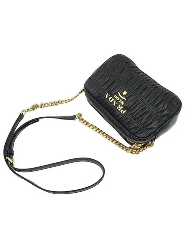 Nappa Goffre Cross Bag Black - PRADA - BALAAN 3