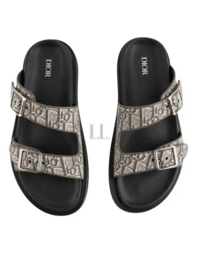 Aqua Oblique Jacquard Sandals Green - DIOR - BALAAN 2