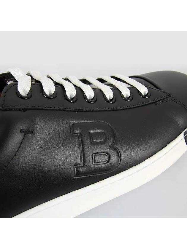 Men's Asher Leather Low Top Sneakers Black - BALLY - BALAAN 6