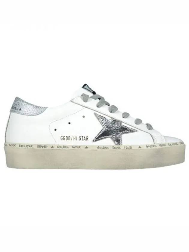 Hi Star White Metallic Silver Heel Tab Sneakers - GOLDEN GOOSE - BALAAN 2