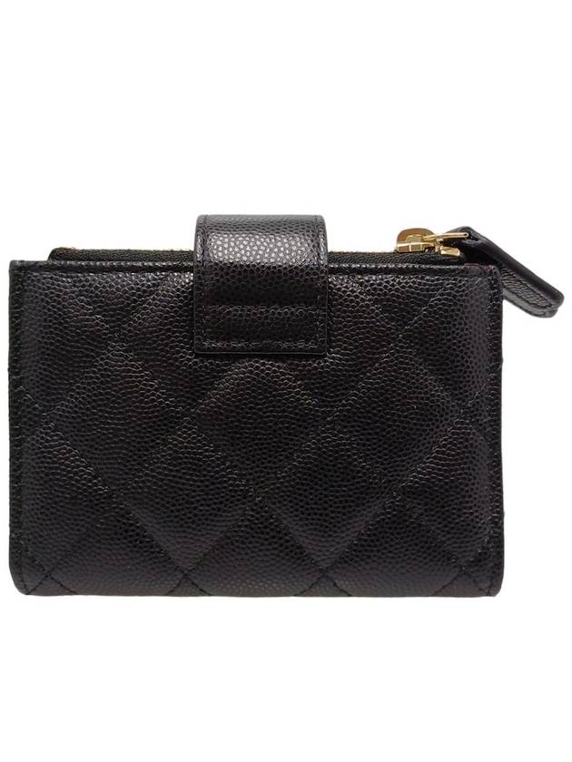 Women s AP1928 Classic Double Zipper CC Logo Caviar Siamese Card Wallet - CHANEL - BALAAN 3