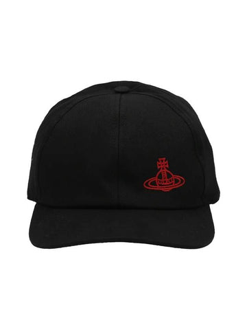 Logo Baseball Ball Cap Black - VIVIENNE WESTWOOD - BALAAN 1