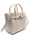 Mini Zipped Bayswater Tote Bag Chalk Small Classic Grain - MULBERRY - BALAAN 4