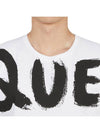 Men's Macro Graffiti Long Sleeve T-Shirt White - ALEXANDER MCQUEEN - BALAAN 7