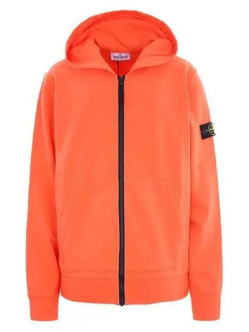 Kids Wappen Patch Hooded Jacket Orange - STONE ISLAND - BALAAN 1