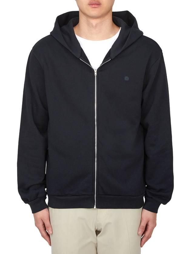 Cotton Zip-Up Hoodie Black - ACNE STUDIOS - BALAAN 3