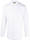 Double G Cotton Silk Long Sleeve Shirt White - GUCCI - BALAAN 2