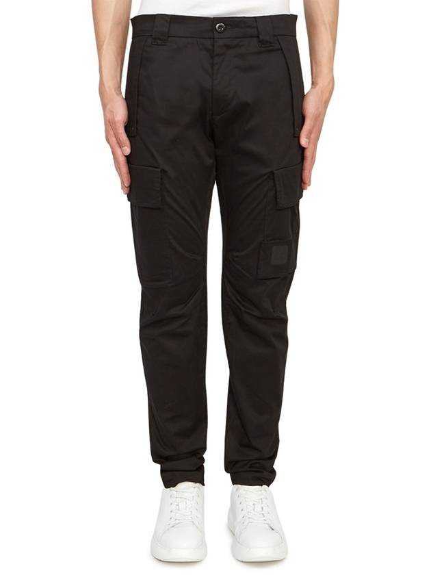 Stretch Sateen Ergonomic Cargo Straight Pants Black - CP COMPANY - BALAAN 2