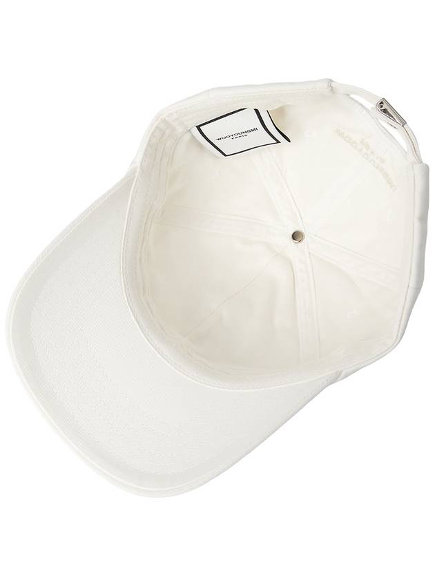 Men's Aurora Embossed Logo Ball Cap White - WOOYOUNGMI - BALAAN 5