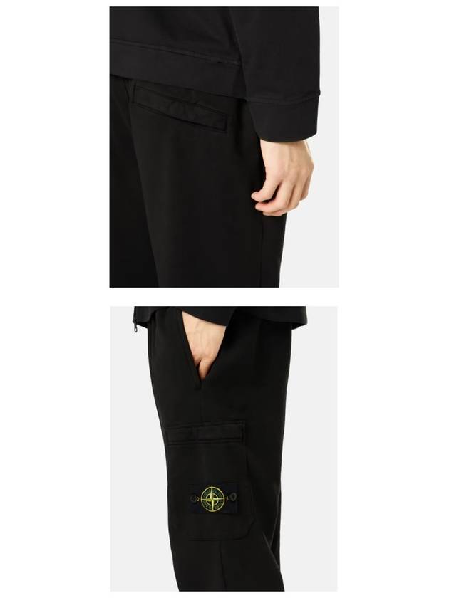 Wappen Patch Cotton Track Pants Black - STONE ISLAND - BALAAN 6