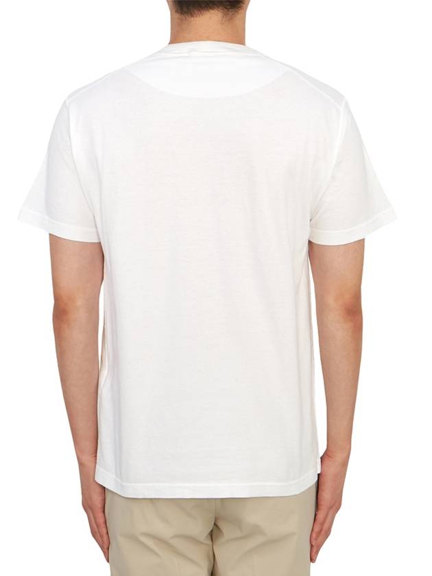 Organic Cotton Short Sleeve T-Shirt White - STONE ISLAND - BALAAN 4