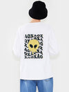 WAVE logo Long sleeve T shirts semi over fit White - AOX - BALAAN 3