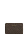 Jet Set Canvas Long Wallet Brown - MICHAEL KORS - BALAAN 1