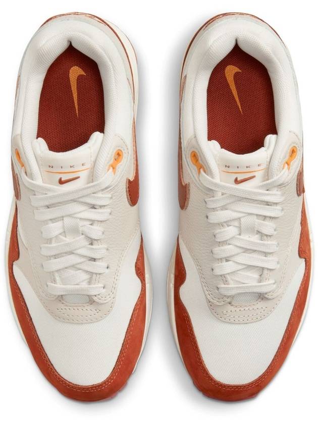 Air Max 1 Low Top Sneakers Ivory Orange - NIKE - BALAAN 5