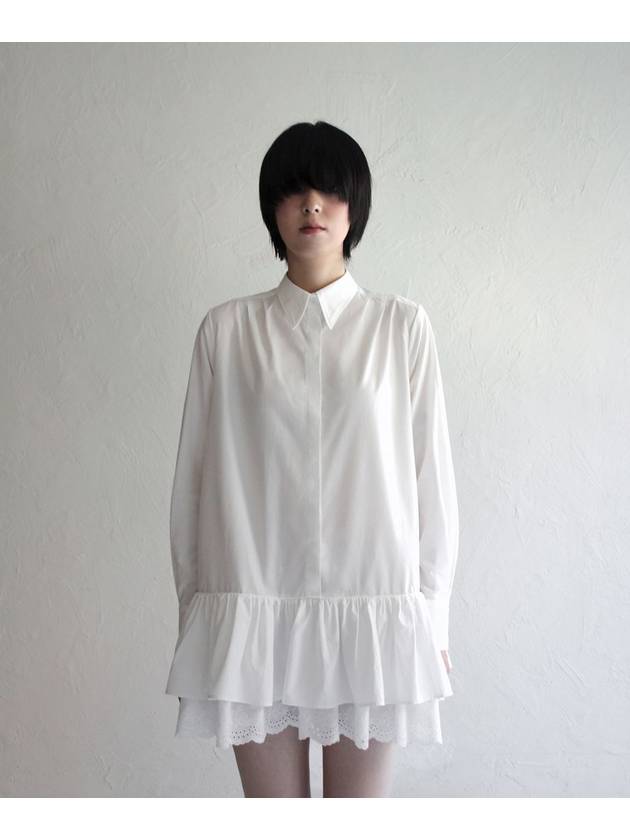 Ruffle Shirt Mini Dress WHITE Women s - RUBATI - BALAAN 4