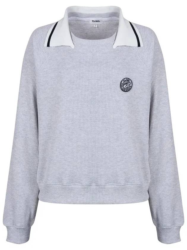 Collar color matching sweatshirt MW4SE406 - P_LABEL - BALAAN 1