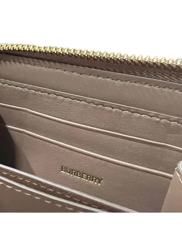 Check Zipper Around Card Wallet Indie Pink Brown - BURBERRY - BALAAN 8