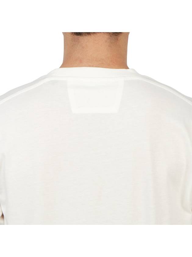 Print Cotton Short Sleeve T-Shirt White - CP COMPANY - BALAAN 8