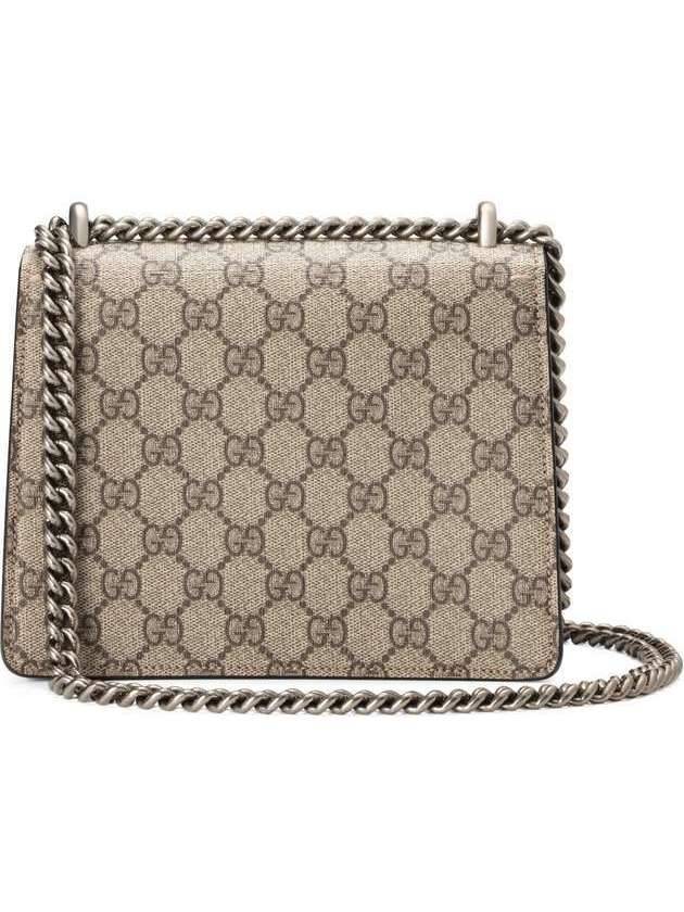 Dionysus GG Supreme Chain Small Canvas Shoulder Bag Beige - GUCCI - BALAAN 4