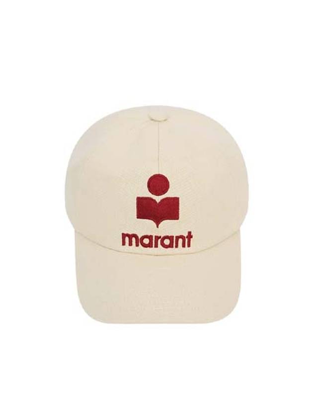 Tyron Embroidered Logo Ball Cap Ecru - ISABEL MARANT - BALAAN 3