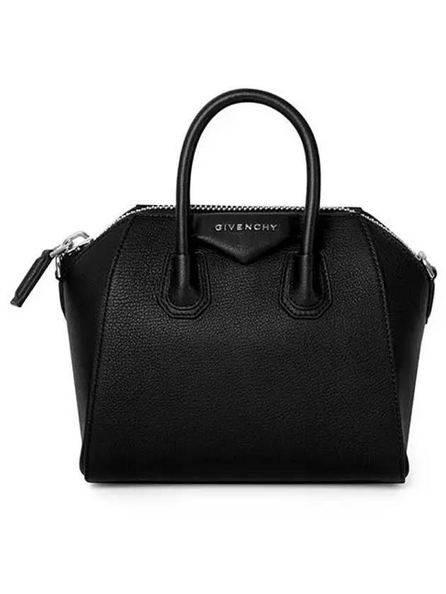 Mini Antigona Bag in Grained Leather Black - GIVENCHY - BALAAN 3