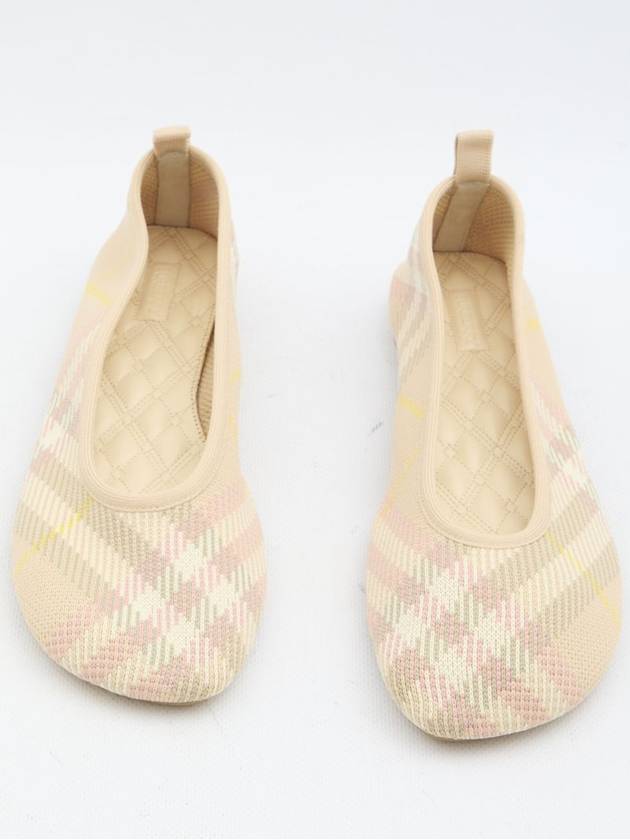 Check knit Baby ballerinas - BURBERRY - BALAAN 5